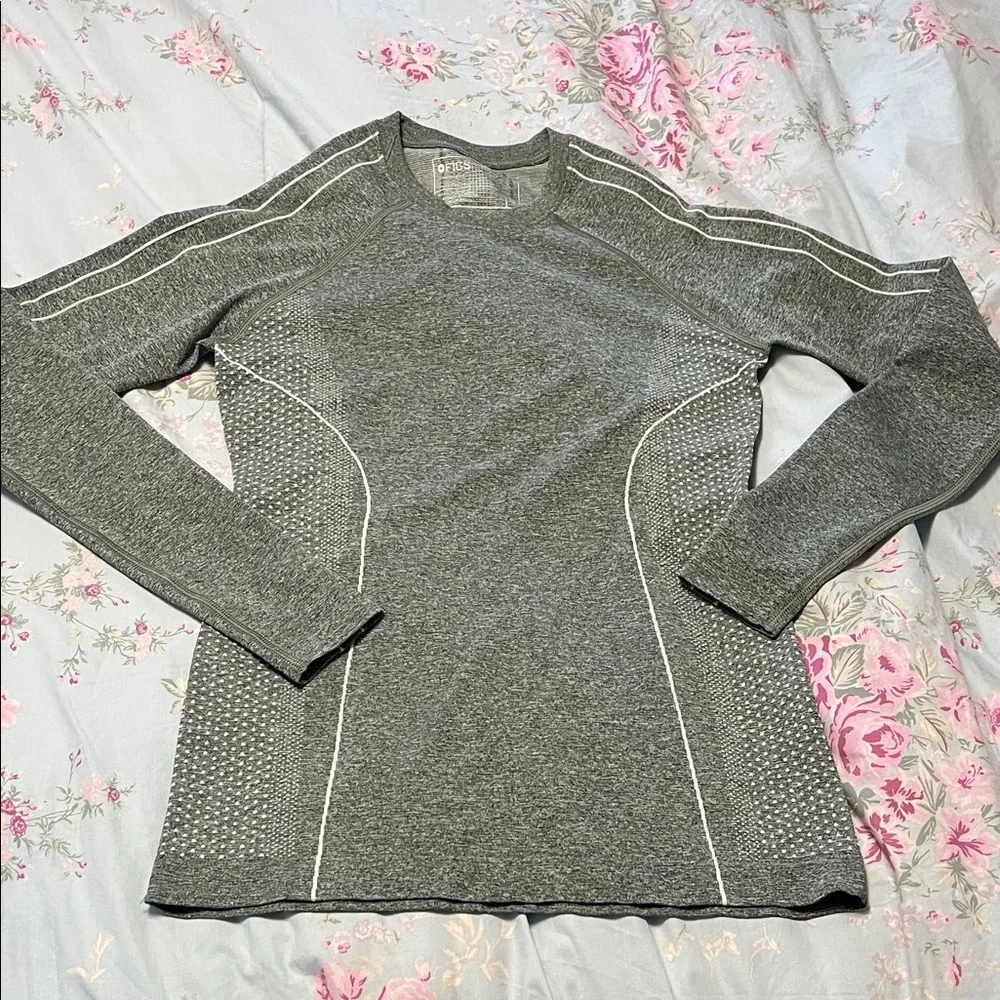 Figs green/Gray Women's Long Sleeve Top - Picture 1 of 4